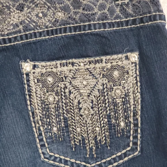 Reba Dark Blue Straight Leg Jeans - Picture 4 of 8